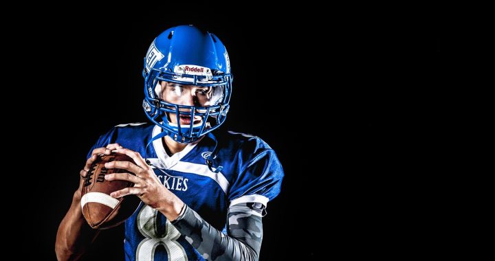 American football, athlete, ball — "Follow College Football Streams on Reddit"