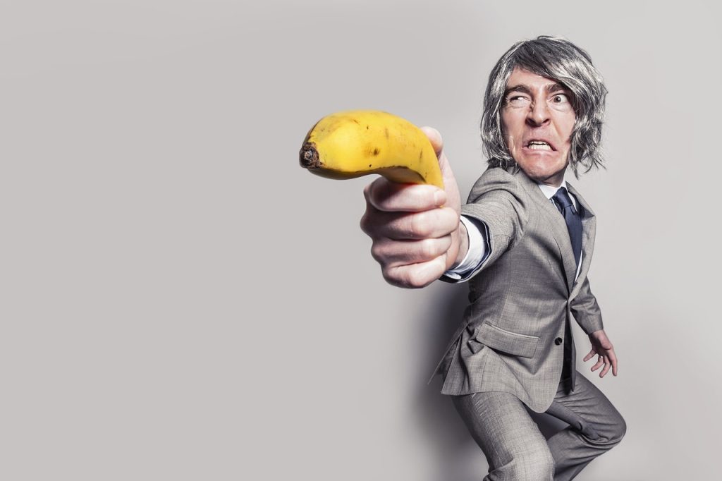 Suit, business man, banana — Increase Track Recognition Through Proactive Music Promotion Services