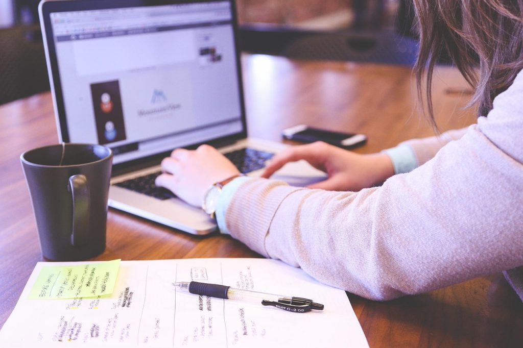 Student, typing, keyboard — Small Company Continuity and Contingency Planning